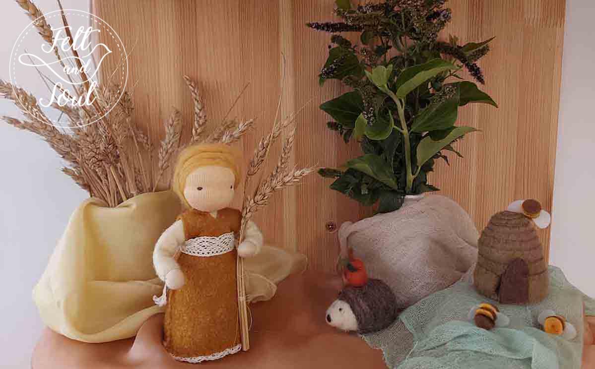 Felt and Soul gyapjúfilc tündér és júliusi évszakasztal